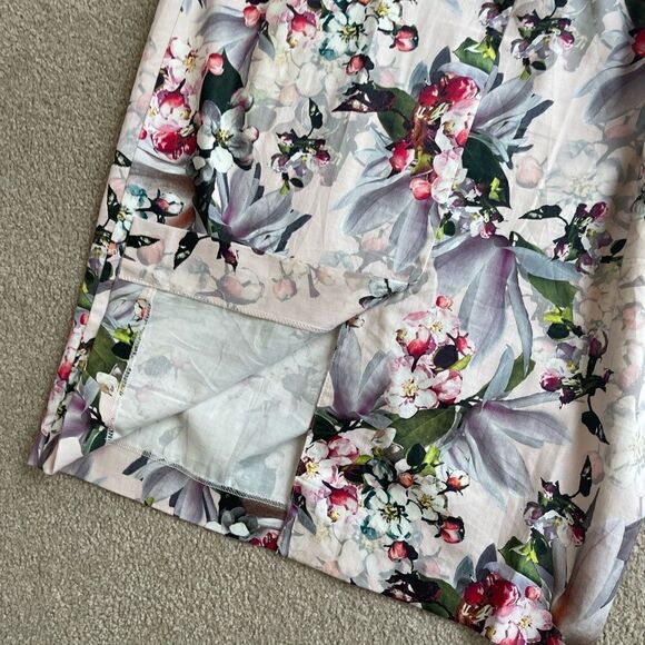 NWOT ASOS Pink Floral knee length dress size 8 - Picture 5 of 9